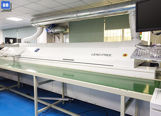 Hot Air SMT Reflow Oven 10 Heating Zone For DIP Production Line